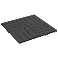 thumbnail image 3 of vidaXL 11 pcs Decking Tiles WPC 11.8"x11.8" 1 sqm Black, 3 of 7