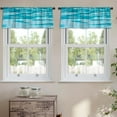 thumbnail image 2 of LALILO Kitchen Curtain Valance Water Blue Water Pool Beach Rod Pocket Window Curtain 52"x 18" Set of 2, 2 of 7