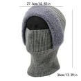 thumbnail image 3 of Unisex Winter Balaclava Hat, Fleece Lined Thermal Knit 3-in-1 Integrated Face Mask Neck Warmer, One Piece Hood for Skiing Hiking and Extreme Cold Weather - Black, 3 of 3