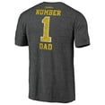 thumbnail image 3 of Men's NFL Charcoal Pittsburgh Steelers #1 Dad Team Logo T-Shirt, 3 of 3
