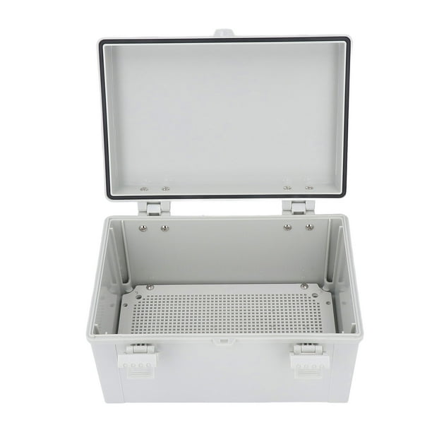 Caja De Conexiones A Prueba De Agua, Caja De Conexiones Eléctricas Con Cubierta Con Bisagras De 300 X 200 X 170 Mm Caja De Proyectos Eléctricos A Prueba De Agua IP67 Para Exteriores, Gris
