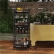 thumbnail image 3 of Carrito de Bar MILEFA de 4 Niveles con Ruedas, Metal Negro y Tablero, 3 of 8
