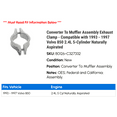 thumbnail image 2 of Converter To Muffler Assembly Exhaust Clamp - Compatible with 1993 - 1997 Volvo 850 2.4L 5-Cylinder Naturally Aspirated 1994 1995 1996, 2 of 2