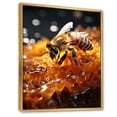 thumbnail image 2 of Designart "Glistening Translucent Bee" Animals Floater Framed Canvas Print, 2 of 7