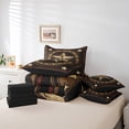 thumbnail image 7 of Manfei Western Texas Stars Bedding Sets King Size, Cowboy Cowgirl Bed in a Bag King size, Rustic Farmhouse Reversible Comforter Sets with Sheets, Microfiber Bedroom Decorative, 7pcs, 7 of 7