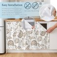 thumbnail image 5 of Khaki Farmhouse Cabinet Curtain 35"Wx35"L,Dustproof Under Sink Skirt W/ Self Adhesive Tape,Floral Floral Plant Leaf Vintage Spring Cabinet Curtain Cover for Kitchen Sink,Bathroom Vanity,Laundry Room, 5 of 9