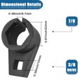 thumbnail image 2 of Automotive O2 Oxygen Sensor Socket Offset Wrench Remover Tool, 3/8-Inch Drive, 7/8-Inch (22mm), Wire Gate Accesses Sensor from Side, Preventing Damage to Wires, Universal for Most Models, 2 of 6