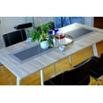 thumbnail image 3 of Inspirer Studio Modern Style Extendible Dining Table MDF with White Metal Legs in Light Oak Color, 3 of 5