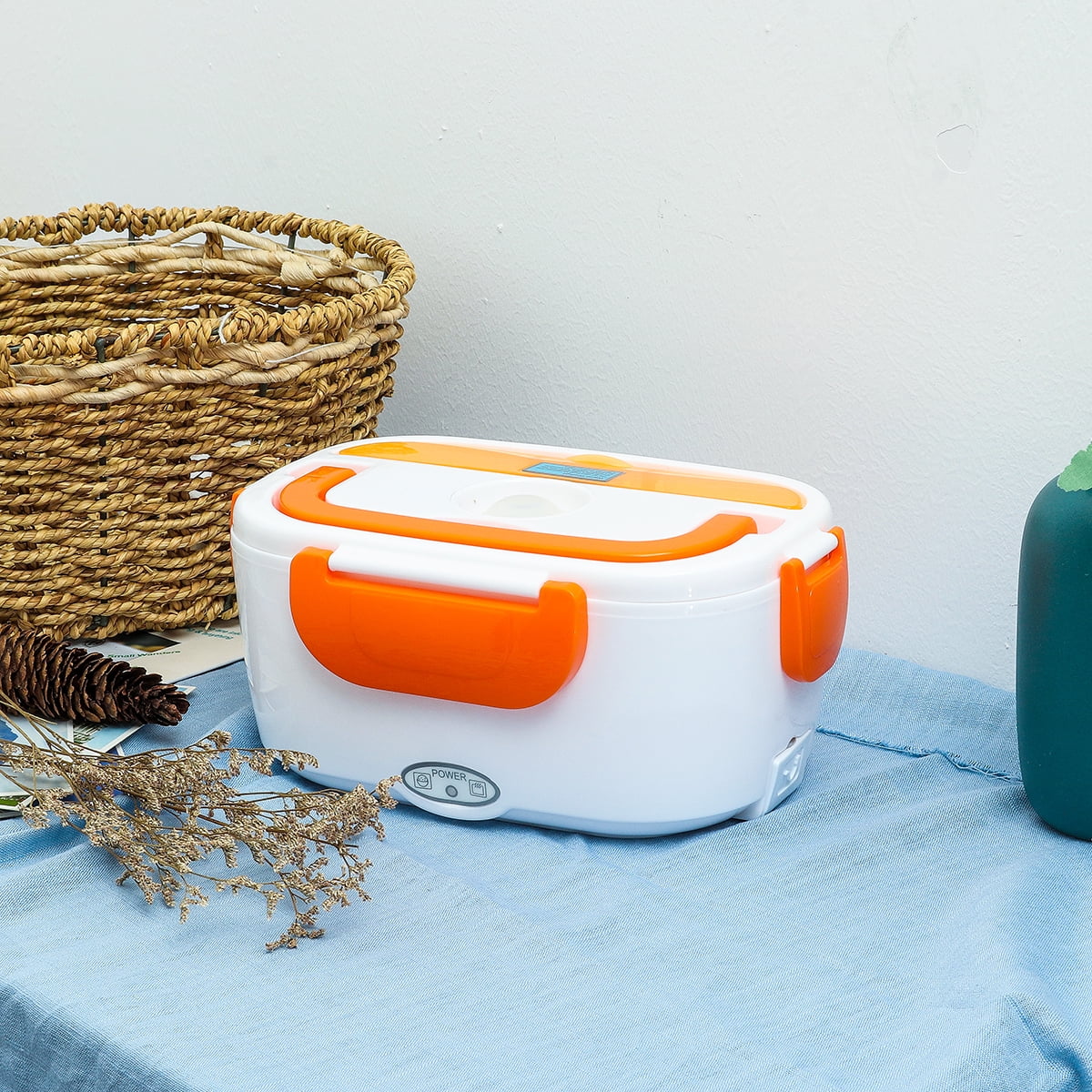 110V 50W Portable Car Electric Heated Heating Lunch Box Bento Travel