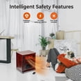 thumbnail image 3 of Armario de madera Space Heater Comfort Zone con mando a distancia de 1500 W, 3 of 7