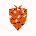thumbnail image 3 of LACKUST Halloween Dog Bandana, Pet Bandana for Dogs & Cats, Adjustable Tie-On Halloween Costume Accessory for Parties & Photo Shoots, Orange, 3 of 6