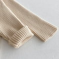thumbnail image 3 of SHTXOZHI Baby Girls Long Sleeve Ribbed Knit Sweater Kids Toddler Fall Winter Pullover Tops, 3 of 5