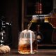thumbnail image 5 of Bandeja de cubitos de whisky con tapa - molde grande de hielo de silicona 3D de 4 cavidades, sílice de grado alimentario, gris/negro, caja de hielo reutilizable para bebidas caseras, 5 of 6