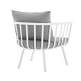 thumbnail image 6 of Modway Riverside 5 Piece Outdoor Patio Aluminum Set in White Gray, 6 of 10