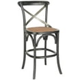 thumbnail image 2 of SAFAVIEH Eleanor X-Back Bistro Rustic Counter Stool with Footrest, Distressed Hickory, 2 of 5