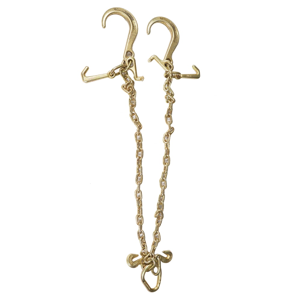 Genrics G70 5/16" x 3' V-Chain Bridle with J-Hooks, Black