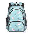 thumbnail image 2 of Unicorn and Narwhal Blue Pattern Backpack for School, Cute School Bag with Adjustable Shoulder Straps and Padded Back, 16.9"x12.6"x5.9", 2 of 5