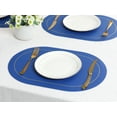 thumbnail image 6 of REGALWOVEN Set of 6 Placemats, Faux Leather Placemats for Kitchen Dining Table Decor, Washable Heat Resistant Table Placemats Wipeable Table Mat Blue 18*12in, 6 of 7