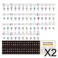 thumbnail image 1 of 2xJuego Completo De Pegatinas Para Teclado De Piano, Nota Clave Para Niños Principiantes De 88/61/54/49 Teclas, 1 of 8