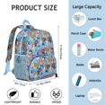 thumbnail image 6 of Basset Hound Dog and Flower Backpack Backpack for School,Cute School Bag,Schoolbag with Adjustable Shoulder Straps & Padded Back,13.8"x11.4"x6", 6 of 6