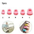 thumbnail image 2 of 5 Pcs Multifunction Silicone Thimble Tip Guitar Finger Guards DIY Crafts Tool Needlework Accessories, 2 of 7