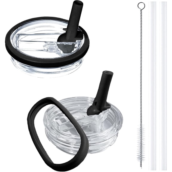 2 Pack For Stanley Lid Replacement 40 oz, with Leak Proof and Flip Straw Lid, Stanley Cup Accessories, for Stanley Quencher H2.0 40 oz Tumbler (Only), BPA Free (Milk White)