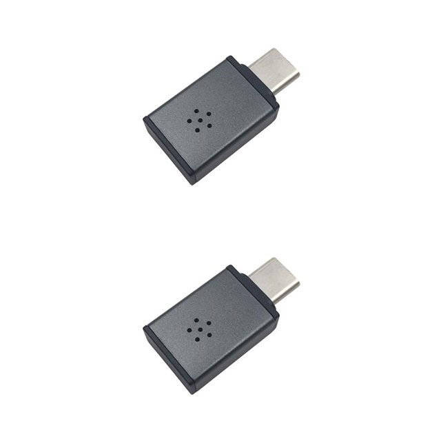 Methold Teléfono portátil Mini micrófono Conector tipo c Carcasa de aleación de aluminio Grabadora de audio Mini micrófono negro 2piezas