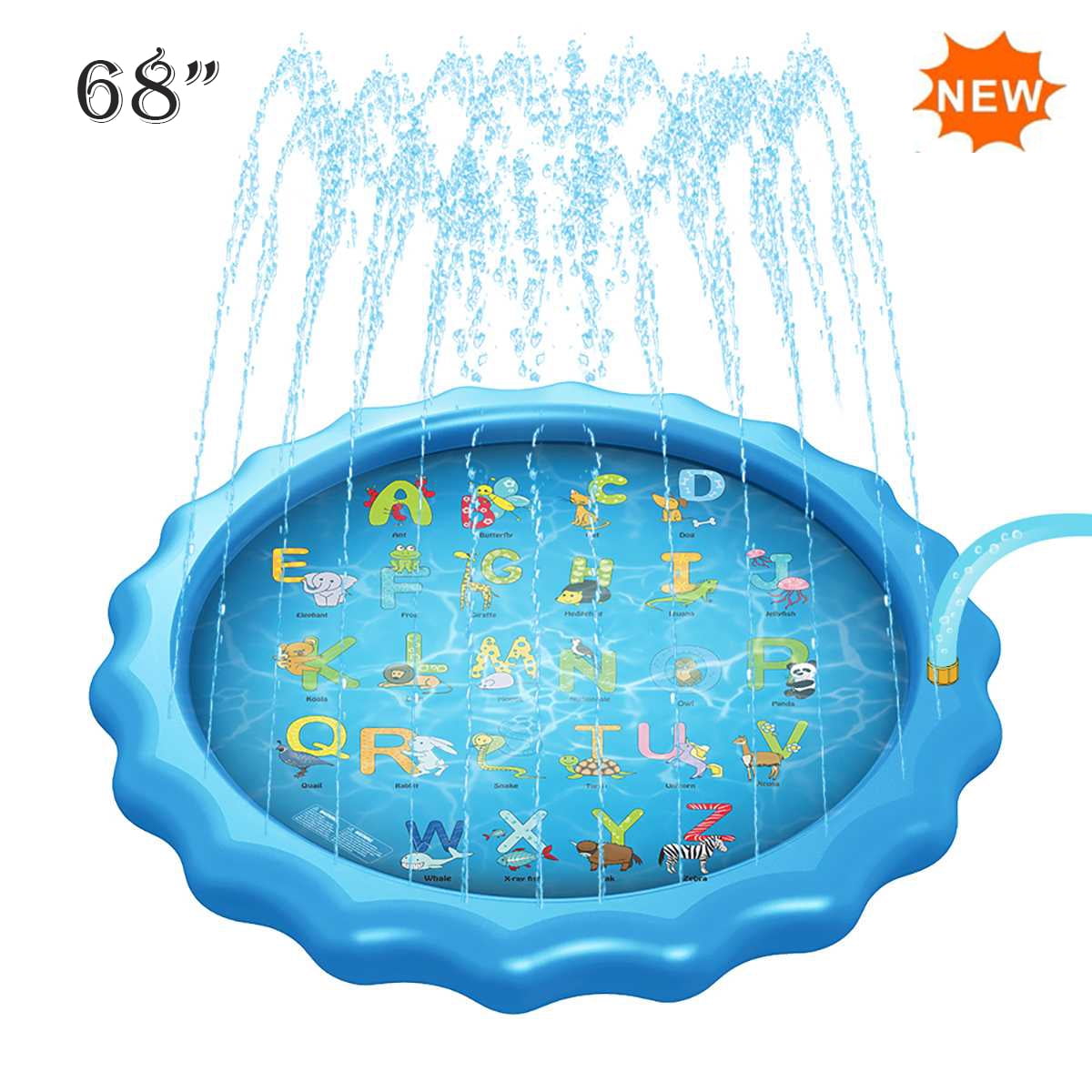 Obuby Sprinkler & Splash Play Mat for Kids Water Toys from A to Z Baby Toddlers 