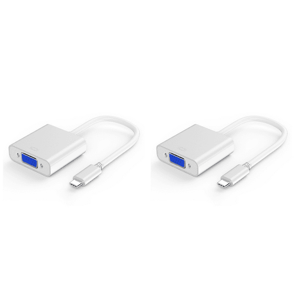 2X Usb C to Vga Adapter,Type C to Vga Adapter Compatible for Pro 2016/2017/2018, Air/ Pro 2018