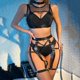 thumbnail image 5 of Gibobby Conjunto de lencería de encaje Body de Camisola Sexy con Cordones y Espalda Abierta con Panel de Malla para Mujer Lencería Sexy de San Valentín Body Encaje(Negro, M), 5 of 5