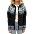 thumbnail image 4 of JUUNthy Womens Cardigan Sweater, Crew Neck Button Down Long Sleeve Vintage Floral Knit Casual Outwear Beige L, 4 of 11