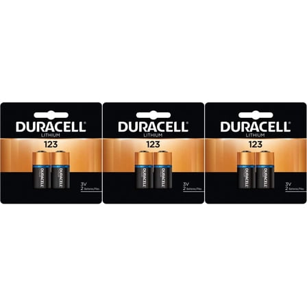 Duracell Lithium CR123A CR123 123A 3V 6 Batteries