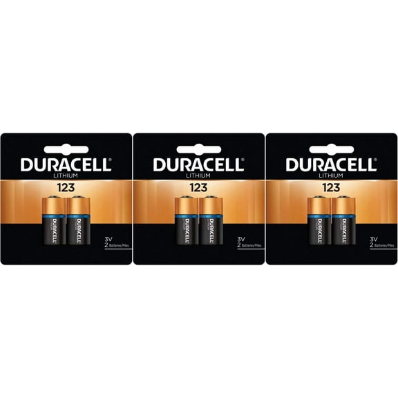 Duracell Lithium CR123A CR123 123A 3V 6 Batteries