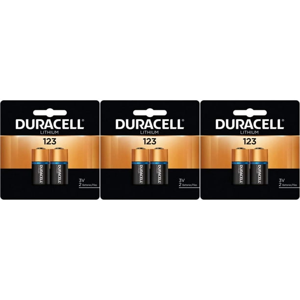 Duracell Lithium CR123A CR123 123A 3V 6 Batteries