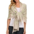 thumbnail image 3 of Sakkas Hillary summer breeze lightweight flowing sheer gauze wrap scarf - 7-Linen - Os, 3 of 4