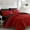 Red Black, variant on 7-Piece Full Pink Blush Pinch Pleat Pintuck Comforter Set, All Season Bed in a Bag with Sheets