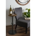thumbnail image 6 of Kate and Laurel Stratton Rustic Round Pedestal Table, 12 x 12 x 26, Caramel And Black, 6 of 6