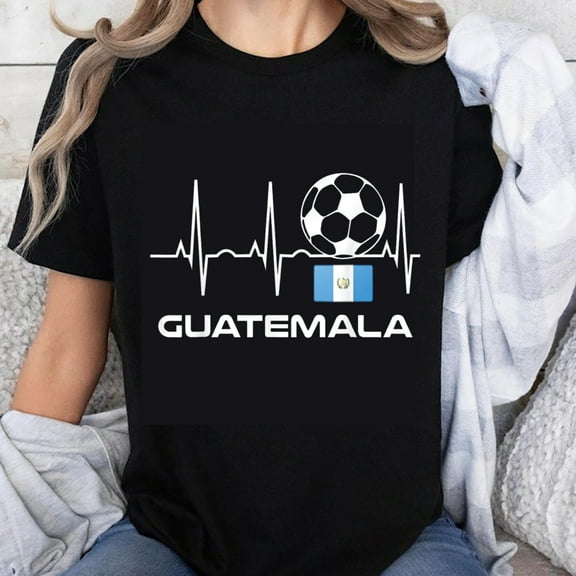100% Cotton Guatemala Soccer Heartbeat Flag Football Fan T-Shirt for Men Women Supporters Team Jersey Gift Apparel