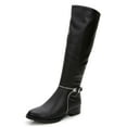 thumbnail image 3 of Ferwind Women's Tall Boots Zipper Trim Strap Detail Adult Black  8, 3 of 8