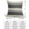 thumbnail image 5 of Black Grey Gray Striped Pillow Covers 20x20 Set of 2 Modern Boho Stripe Pattern Cream Print Decorative Outdoor Pillowcases Farmhouse Throw Cushion Case Decor for Home Couch Sofa Bed, 5 of 6