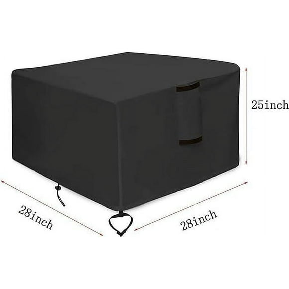 TopLLC Bacs de Rangement Housse pour Foyers, Housse de Foyer Carrée pour Extérieur, Housse de Table de Feu au Gaz Propane - Housse de Plateau de Feu 420D Adaptée aux Hauts Plateaux de Feu Extérieurs, Organisateurs et Fournitures de Rangement