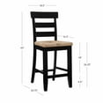 thumbnail image 6 of Linon Eliza 26 in. Counter Stool - Black, 6 of 9
