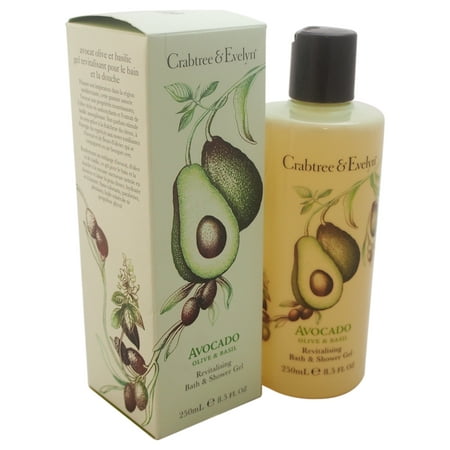 Avocado Olive & Basil Revitalising Bath & Shower Gel by Crabtree & Evelyn for Unisex - 8.5 oz Bath & Shower