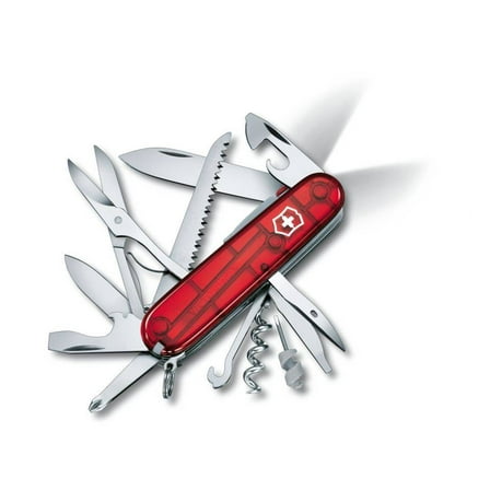 Victorinox 1.7915.T Huntsman Lite LED 21 91mm Swiss Army Pocket Knife, Red
