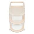 thumbnail image 3 of WEUVEB Ivory Storage Trolley with Drawers Plastic Rolling Utility Cart, 3 of 8