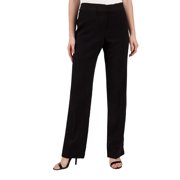 Adrienne Vittadini Women's Dress Pants Business Casual Office Professional Slacks - Black - 2 Petite
