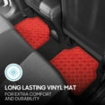 thumbnail image 4 of BDK 4-Piece All-Weather Universal Fit Front & Rear Floor Mats for Cars Trucks SUVs Vans, All-Weather Easy-to-Clean Diamond Metal Pattern Durable Heavy Duty Non-Slip Protection - Metallic Red, 4 of 8