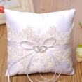 thumbnail image 3 of LICEWO European Bow Cushion Wedding Decor Ring Pillow Romantic Embroidered Flowers for for Wedding Ceremony Wedding Supplies, 3 of 15