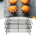 thumbnail image 1 of Cooking Tray Three Layers Cooling Rack, Baking Rack, Nonstick For Home Cooling Biscuits, Cakes, Pies Kitchen Accessory 40x25x9cm, 1 of 8