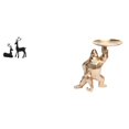 thumbnail image 1 of Estatua de reno, figura de ciervo de resina, coleccionable, bandeja para servir, decoración del hogar, adorno, material artesanal, adecuado para regal, 1 of 8